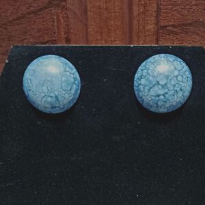 Retro Blue Stud Earrings